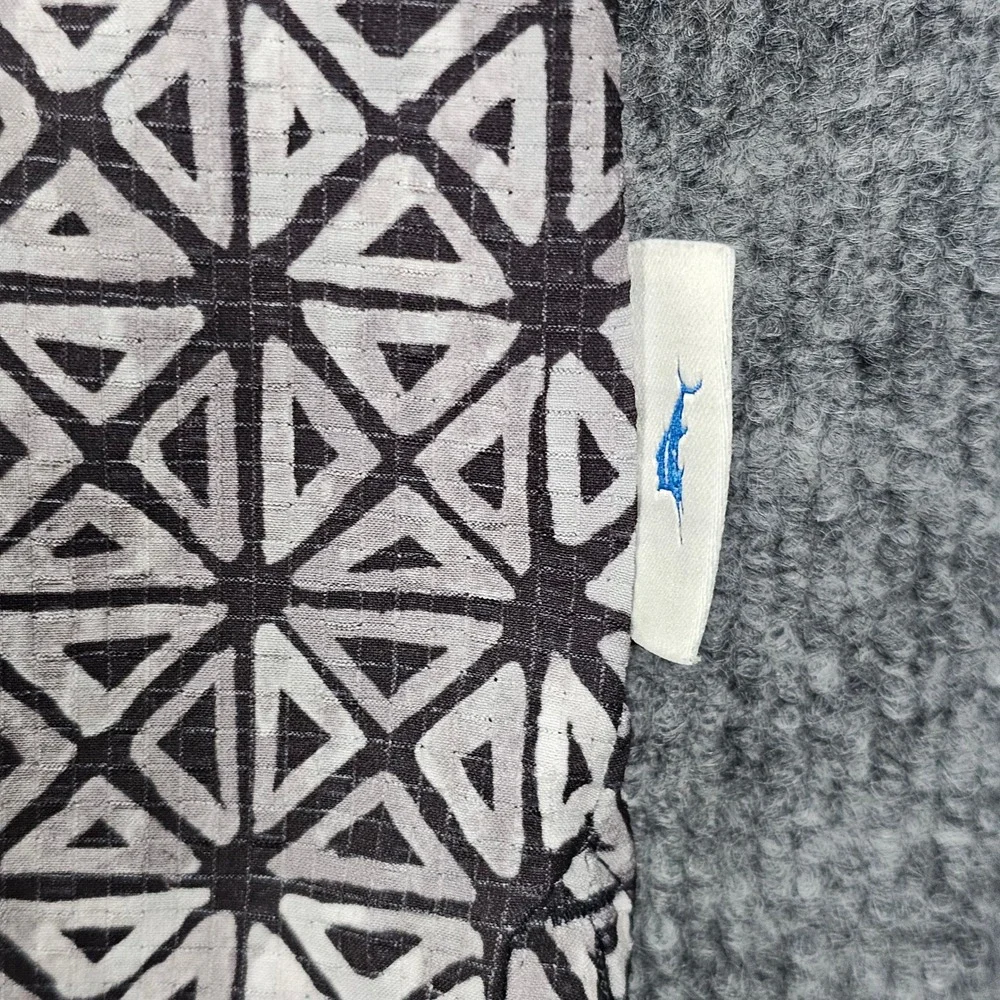 Tommy‎ Bahama IslandZone Mens XL Polo Grey Geometric Performance Stretch Shirt